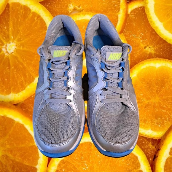 Nike Dual Fusion Gray, Blue and Yellow Running Sneakers Size 9 - Picture 2 of 8